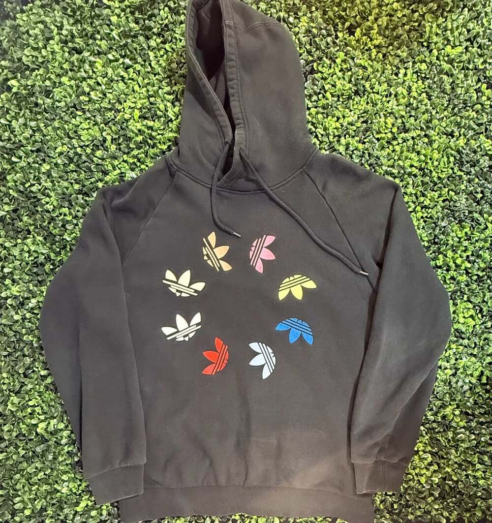Adidas Originals Men's Black Adicolor Shattered Trefoil Hoodie Sweatshirt Medium